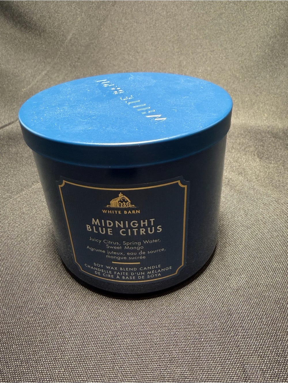 White Barn Midnight Blue Citrus Candle - Deep Blue